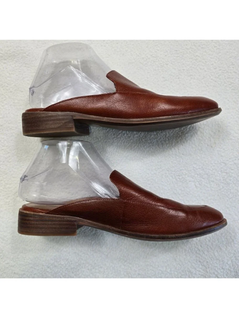 Madewell Frances Size 7.5 Slip-On Brown Leather Mule Loafer Flats Pointed Toe - Picture 6 of 8